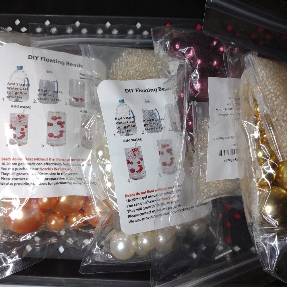 Lot Of 5 DIY Floating Pearl Bead Sets. TSM18